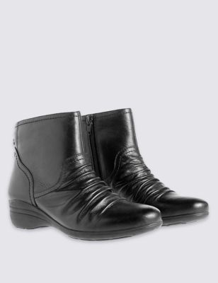 Tassel Ruched Ankle Boots